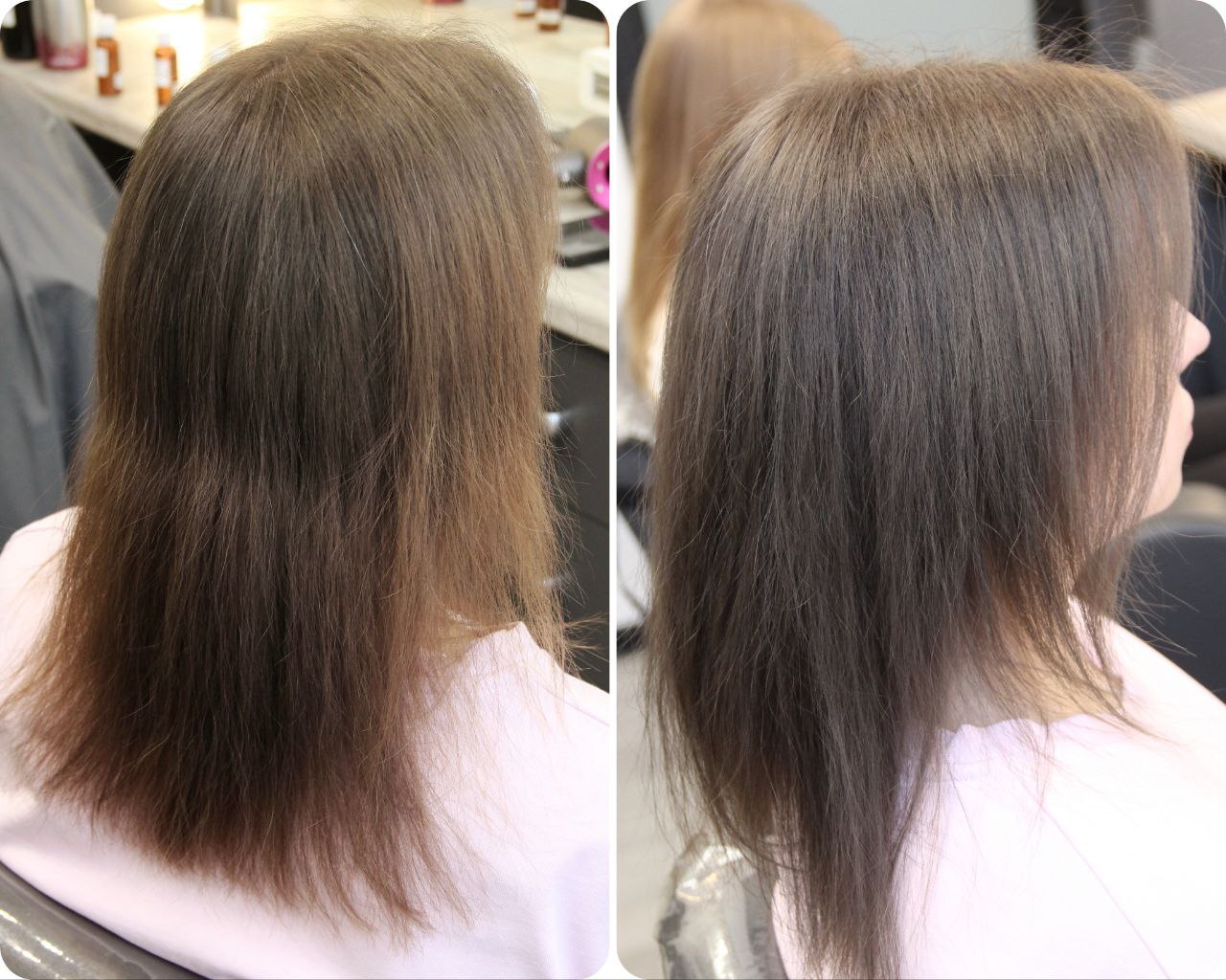 После: холодный русый, ровное полотно без возврата в тепло